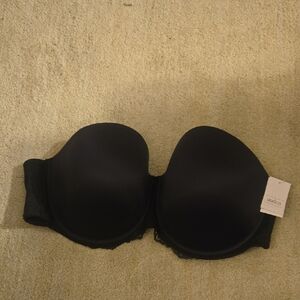 Auden Black Lightly Lined Strapless Bra